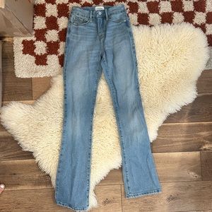 Frame Denim High Rise Mini Boot - demarco wash